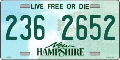 NH license plate 2362652