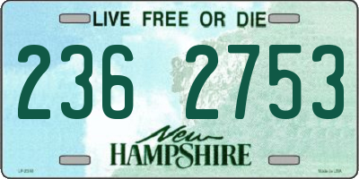 NH license plate 2362753