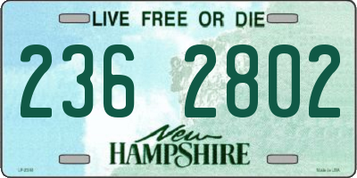 NH license plate 2362802