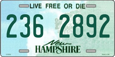 NH license plate 2362892