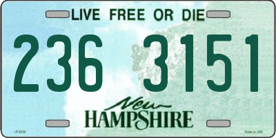 NH license plate 2363151