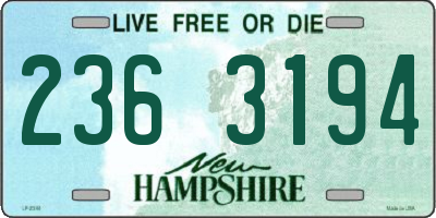 NH license plate 2363194