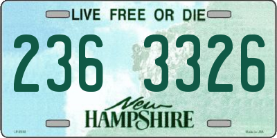 NH license plate 2363326