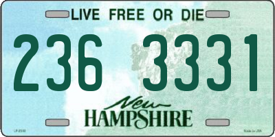 NH license plate 2363331