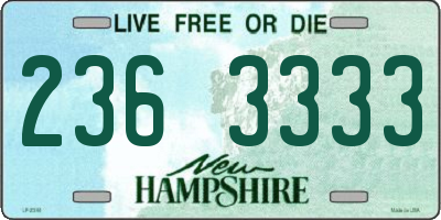 NH license plate 2363333