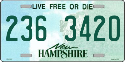 NH license plate 2363420
