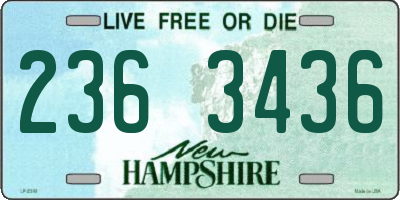 NH license plate 2363436