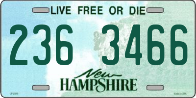 NH license plate 2363466