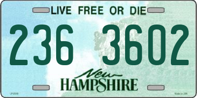 NH license plate 2363602