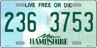 NH license plate 2363753