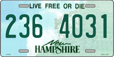 NH license plate 2364031