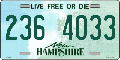 NH license plate 2364033