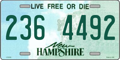 NH license plate 2364492