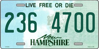 NH license plate 2364700
