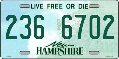 NH license plate 2366702