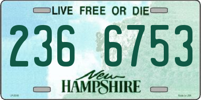 NH license plate 2366753