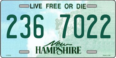 NH license plate 2367022