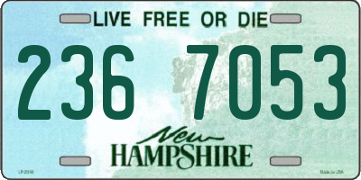 NH license plate 2367053