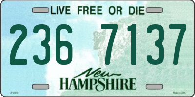 NH license plate 2367137
