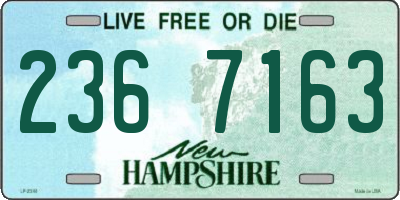 NH license plate 2367163