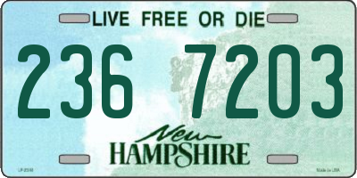 NH license plate 2367203