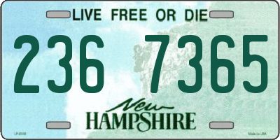 NH license plate 2367365
