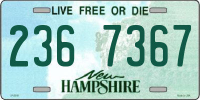 NH license plate 2367367