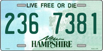NH license plate 2367381