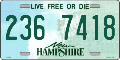 NH license plate 2367418