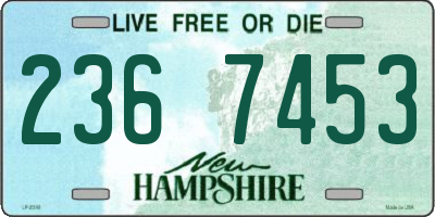 NH license plate 2367453
