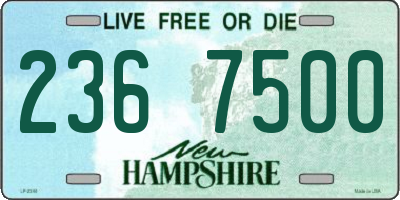 NH license plate 2367500
