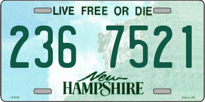 NH license plate 2367521