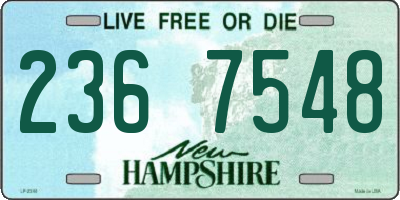 NH license plate 2367548