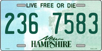 NH license plate 2367583