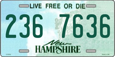 NH license plate 2367636