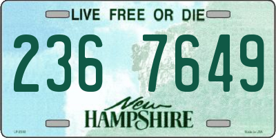 NH license plate 2367649