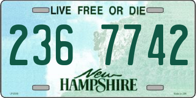 NH license plate 2367742