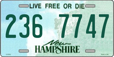NH license plate 2367747