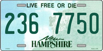 NH license plate 2367750