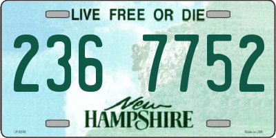 NH license plate 2367752