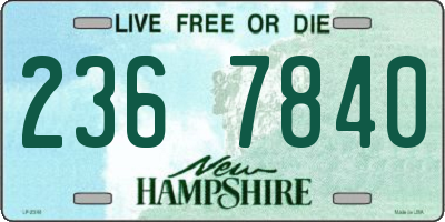 NH license plate 2367840