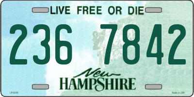 NH license plate 2367842