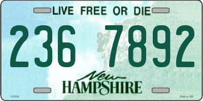 NH license plate 2367892