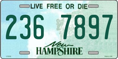 NH license plate 2367897