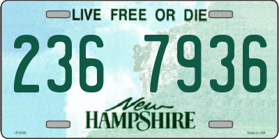 NH license plate 2367936