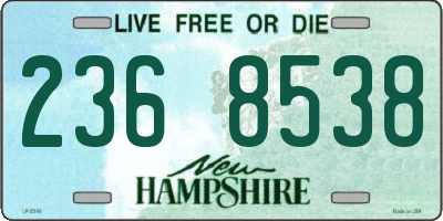 NH license plate 2368538