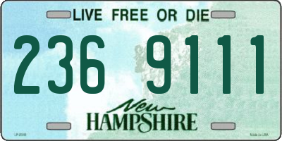 NH license plate 2369111