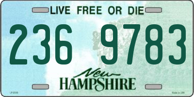 NH license plate 2369783