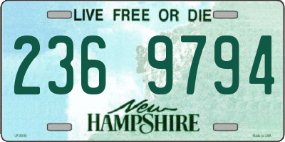 NH license plate 2369794