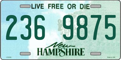 NH license plate 2369875